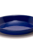Plato hondo de peltre cobalto sin bordes
