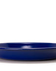 Plato hondo de peltre cobalto sin bordes