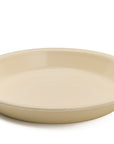Plato hondo de peltre crema sin bordes