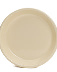 Plato hondo de peltre crema sin bordes