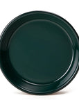 Plato hondo de peltre verde sin bordes
