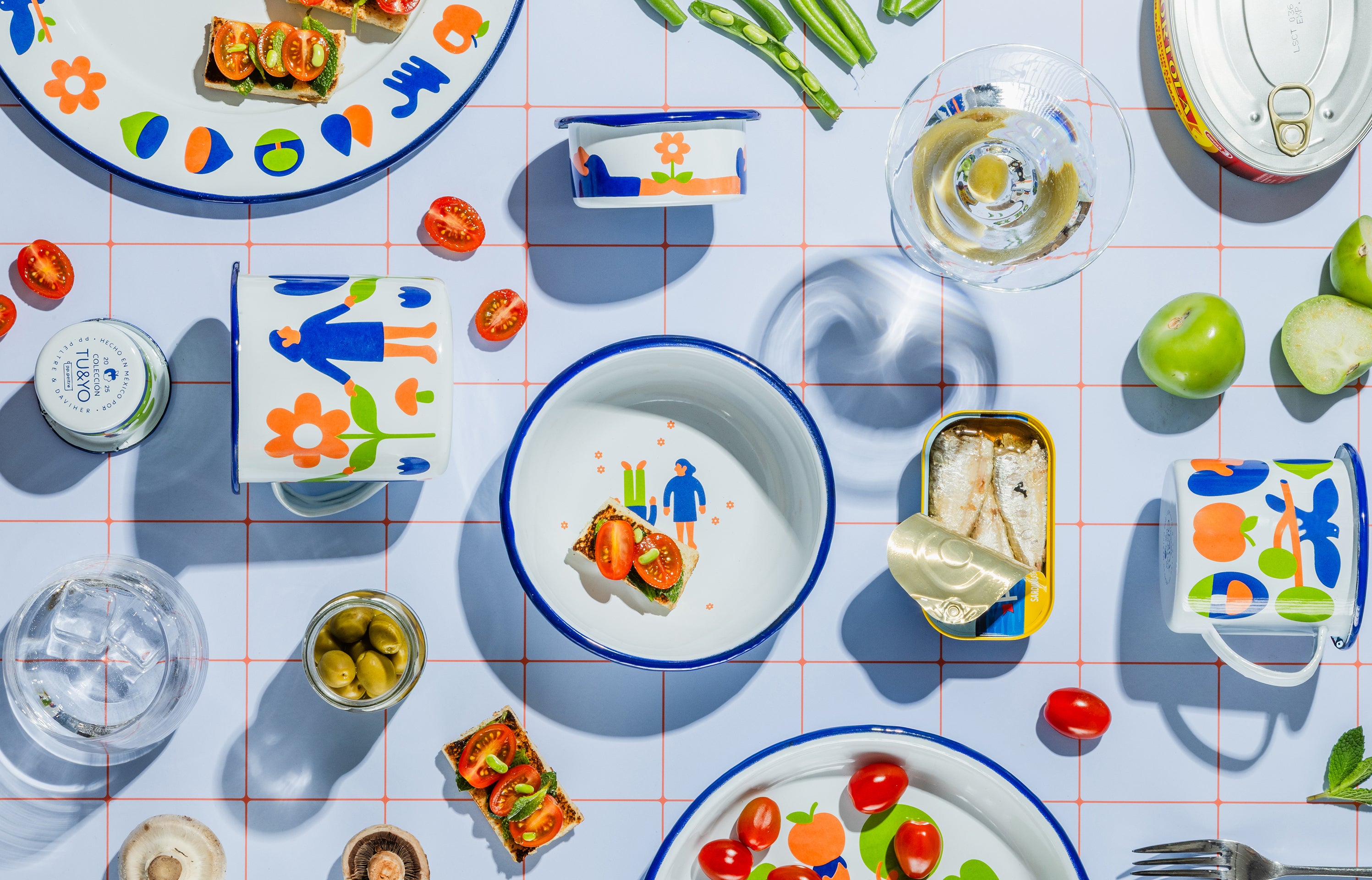 Vajilla de peltre Tú & Yo x Daviher Loredo