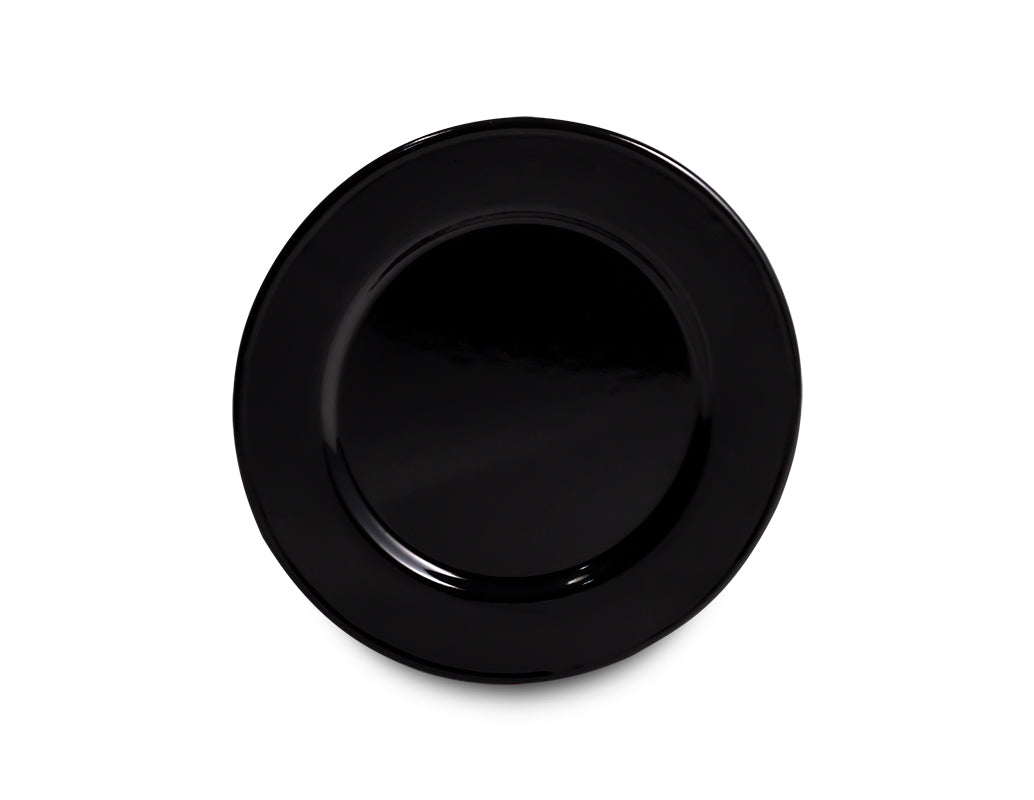 Plato trinche 20 cm de peltre negro sin bordes