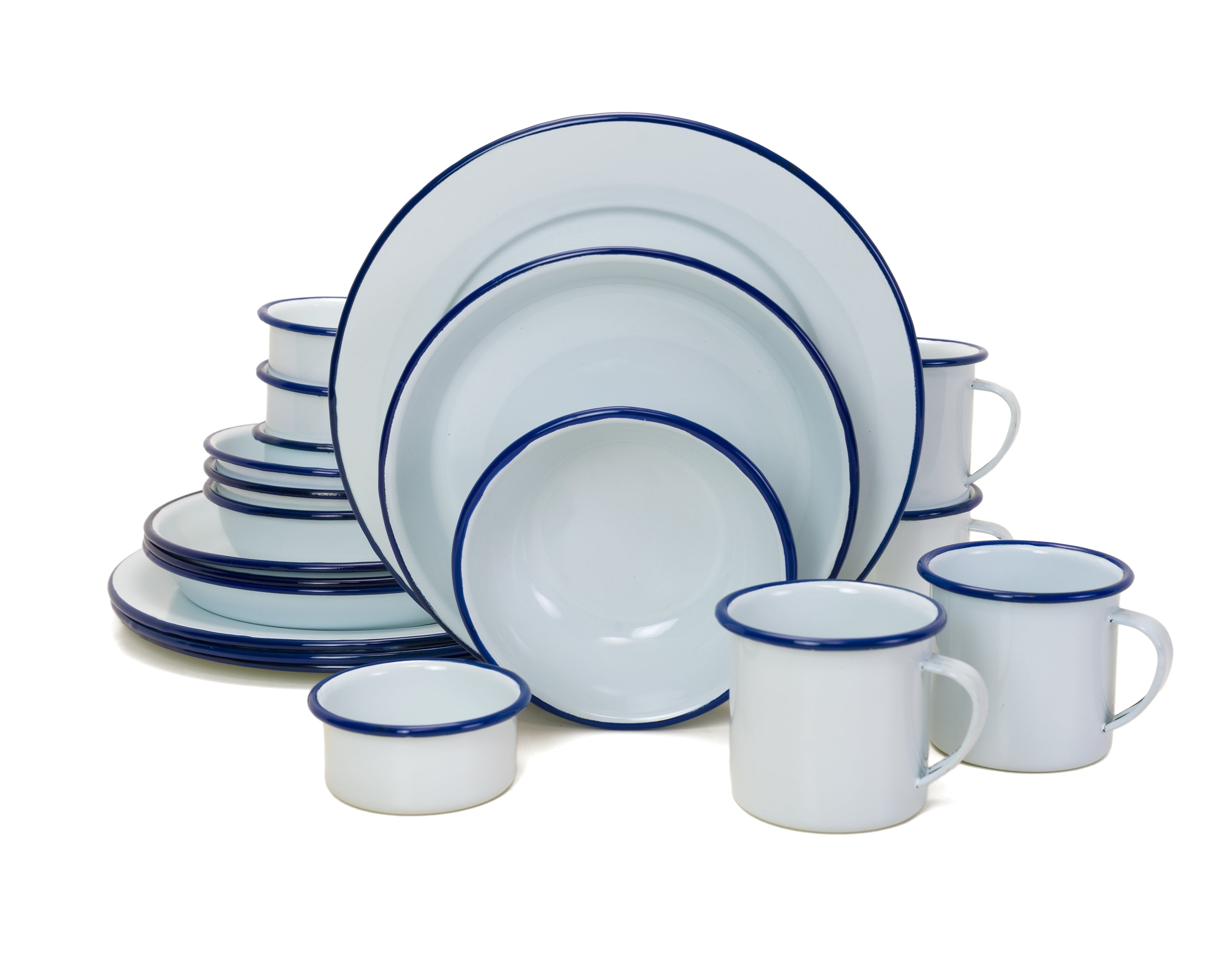 Vajilla de Peltre White 4 Person Set